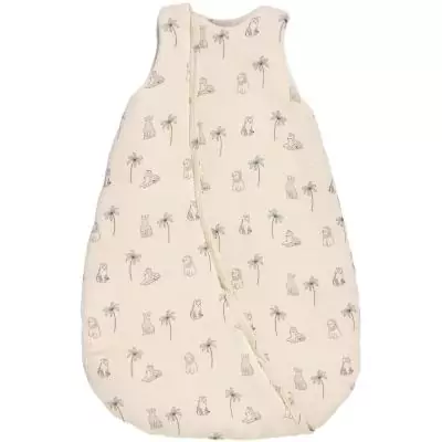 Douillette naissance - CANDIDE - 70 cm - 3/9 mois - Blanc imprimé lange tigre