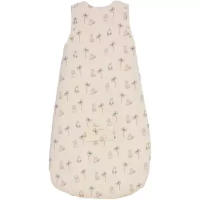 Douillette nomade - CANDIDE - 90 cm - 9/24 mois - Manches amovibles - Blanc imprimé lange tigre