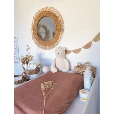 Housse de matelas a langer - CANDIDE - Eponge - 50 x 75 cm - Cassonade