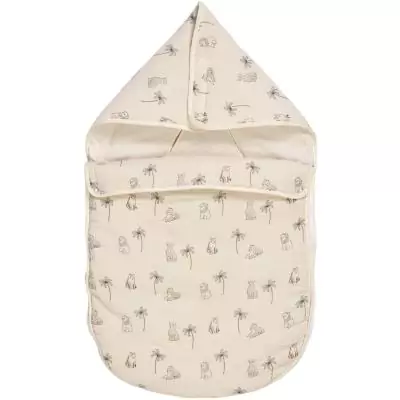 Nid d'ange - CANDIDE - 70 cm - 0/3 mois - Blanc imprimé lange tigre