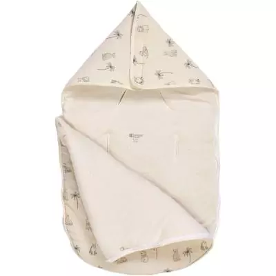 Nid d'ange - CANDIDE - 70 cm - 0/3 mois - Blanc imprimé lange tigre