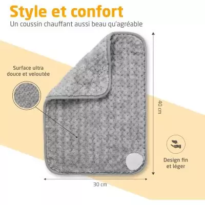 Coussin chauffant ultra doux - MEDISANA - HP 516 - 100 W - 4 réglages - Gris