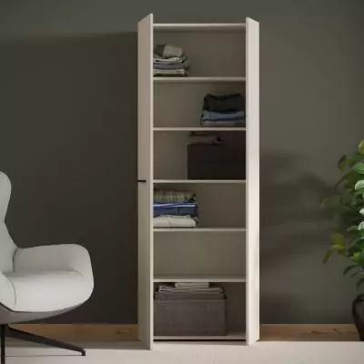 Armoire a chaussures - Décor Sable - 18 paires - L68,7 x P36,5 x H181,1 cm