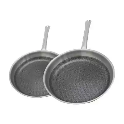 Set de 2 poeles a induction - ELO - Relief Solutions - Inox 18/10 ELODUR Select antiadhésives – Ø?24?et 28?cm