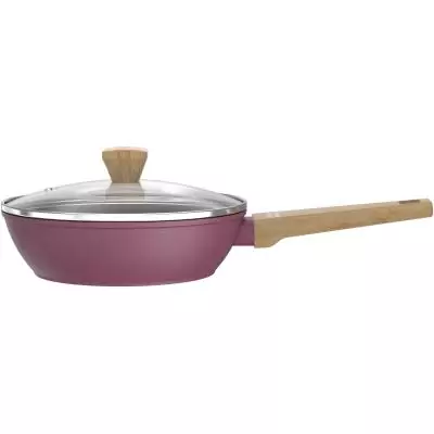 Sauteuse - Tous feux dont induction - ARTHUR MARTIN - AM3056 - Revetement céramique - Ø 24 cm - Couvercle et panier inox - Pru