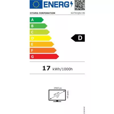Ecran PC Gamer - IIYAMA - 27 - QHD - 144Hz - Dalle IPS - 1ms - G-Master Black Hawk
