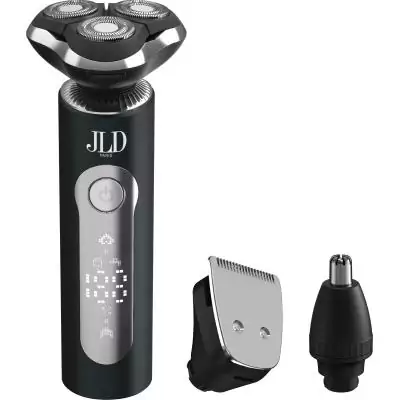 Tondeuse multi-usages - JEAN LOUIS DAVID - KIT GROOMING 4-en-1 - 3 tetes - Ecran digital - Noir