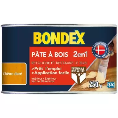 Pâte a bois 2 en 1 Chene doré - BONDEX - 250g