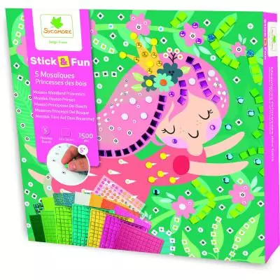 Mosaiques - SYCOMORE - Stick'N Fun - Princesses des bois - Des 5 ans