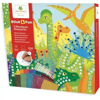 Mosaiques - SYCOMORE - Stick'N Fun - Dinosaures - Des 5 ans