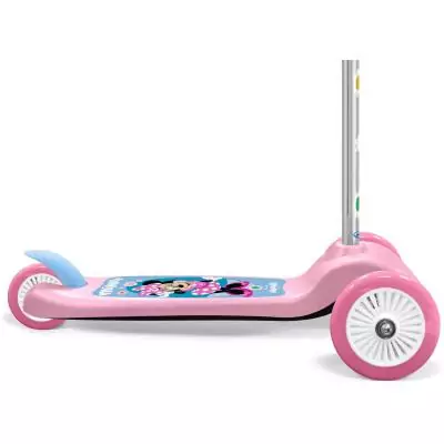 Trottinette steering enfant - MINNIE - MN432045 - 3 roues - Rose