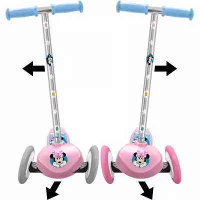 Trottinette steering enfant - MINNIE - MN432045 - 3 roues - Rose