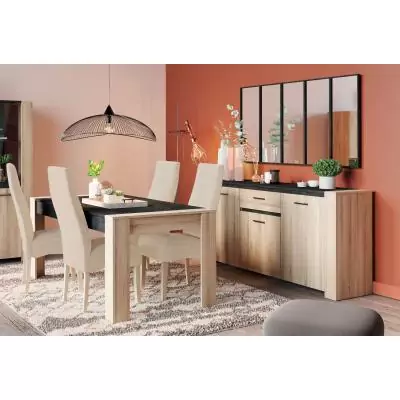 Ensemble table et buffet - SHEFFIELD - Chene Kronberg / Sidewalk - DEMEYERE