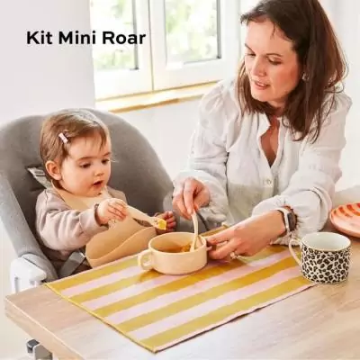 Babymoov - Coffret Premiers Repas Bébé Silicone - Vaisselle Diversification Alimentaire - Développé avec Ergothérapeute - M