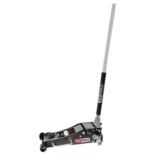 Cric hydraulique - KS TOOLS - 161.0365F - Cric 2 tonnes - Leve voiture compact en aluminium/acier - Cric rouleur