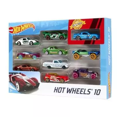 Hot Wheels - Coffret De 10 Véhicules - Coffret Petites Voitures - 3 ans et + 54886