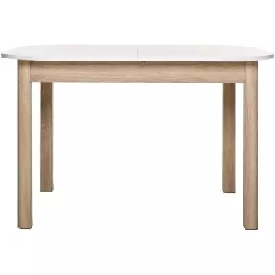 Table a manger extensible - KAYRI - Rectangulaire - Chene Sonoma / Blanc - 4 a 6 personnes - 120-160 x 76 x 90 cm