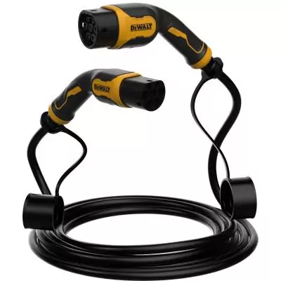 Câble de charge pour véhicule électrique - DEWALT - 7,4kW - Type 2 - 5 m - Câble TPU - 32A - 230V AC