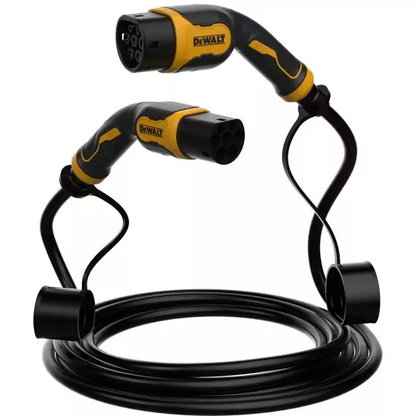 Câble de charge pour véhicule électrique - DEWALT - 3,7kW - Type 2 - 5 m - Câble TPU - 32A - 230V AC
