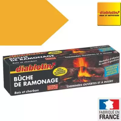 Bûche de ramonage - ACTO - DIABLOTIN - Bûche de Ramonage Diablotin - Élimine suies et goudrons - Livrée avec livret d'entret