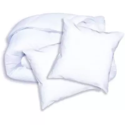DODO Pack Couette chaude anti-acariens 220x240 cm + 2 oreillers 60x60 cm - Splendeur - Garnissage 100% volupt'air 350gr/m² - Bl