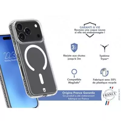 Coque FC Air MagSafe pour iPhone 17 Pro - Transparent et résistant
