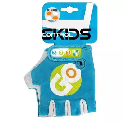 Gants Mitaines pour Enfant - STAMP - Skids Control - Bleu - Protection Optimale - Fermeture a scratch