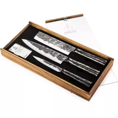 Set couteaux - FORGED - BRUTE - Acier Japonais 440c - 3 pieces