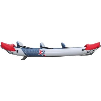 Kayak gonflable - BESTWAY - 65132 - Rapide X3 Hydro-Force™ - 381 x 100 cm, 3 places, 250 kg max, 2 pagaies, pompe