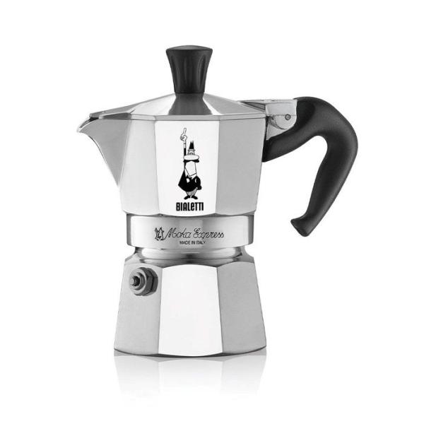Cafetiere italienne - BIALETTI - La Mokina - Tous feux sauf induction - 1 tasse - 40 ml - Inox