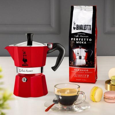 Cafetiere italienne - BIALETTI - Moka Express - Tous feux sauf induction - 6 tasses - 300 ml - Rouge