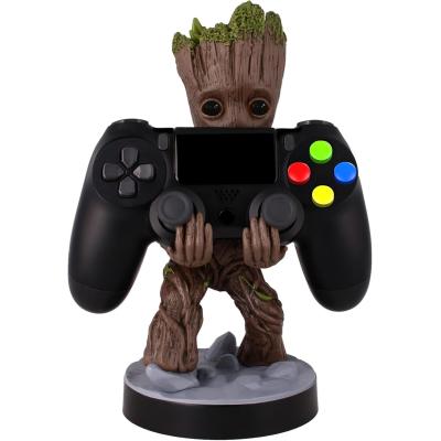 Figurine Les Gardiens de la Galaxie Bébé Groot - EXQUISITE GAMING - Cable Guys - Support smartphone ou petit accessoire - 20 c