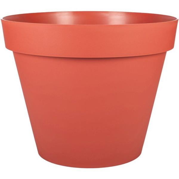 Pot de fleur Rond - EDA - Toscane - Ø 40 cm - 23 L - Intérieur/Extérieur - Ø 40 x H.32 cm - Orange Terre Battue