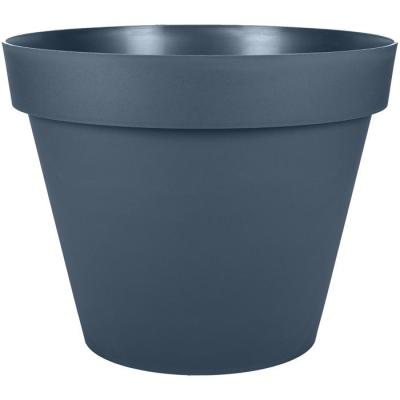 Pot de fleur Rond - EDA - Toscane - Ø 48 cm - 43 L - Intérieur/Extérieur - Ø 47,5 x H.40 cm - Bleu Jean