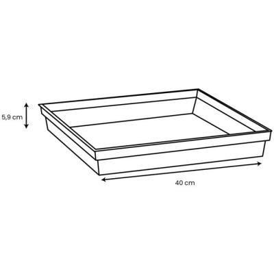 Soucoupe Carrée - EDA - Toscane - 40 cm - Pour Pot 50 cm réf. 013648 - 40 x 40 x H. 5,9 cm - Bleu Jean Soucoupe Carrée - EDA - Toscane - 40 cm - Pour Pot 50 cm réf. 013648 - 40 x 40 x H. 5,9 cm - Bleu Jean
