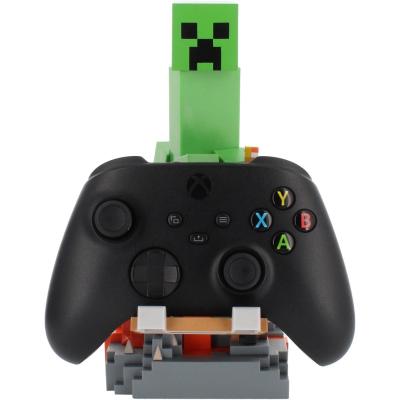 Figurine Minecraft Creeper - EXQUISITE GAMING - Cable Guys - Support écouteurs, smartphone ou petit accessoire - 20 cm
