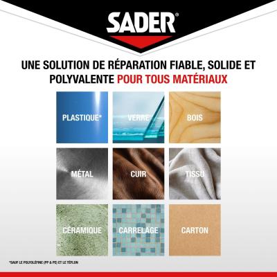 Adhésif extra fort - SADER - Repare tout extreme - Transparent - Intérieur & Exterieur - Toutes Surfaces - 20 m x 50 mm