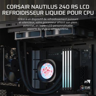 CORSAIR - NAUTILUS 240 LCD - Refroidissement PC - 240 mm Radiator - Liquid CPU Cooler