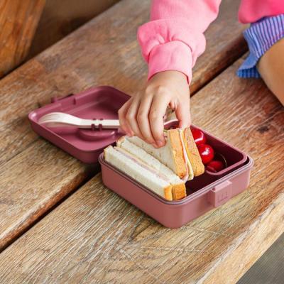Boite a Sandwich Enfant - MONBENTO - Couverts inclus - Sans BPA - Snacky Rose Blush