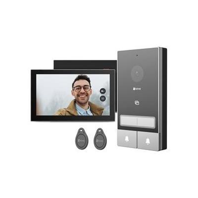 Visiophone - EZVIZ - EP7 - 2 FAMILY KIT - Platine de rue double bouton - 2 écrans intérieurs