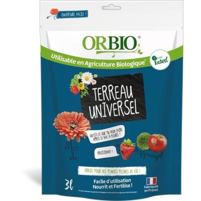 Terreau Universel - ORBIO - Bleu - 3 L