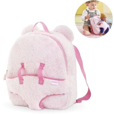 Sac a dos porte-poupon - COROLLE - Peluche rose pour poupon 30 cm - Des 3 ans