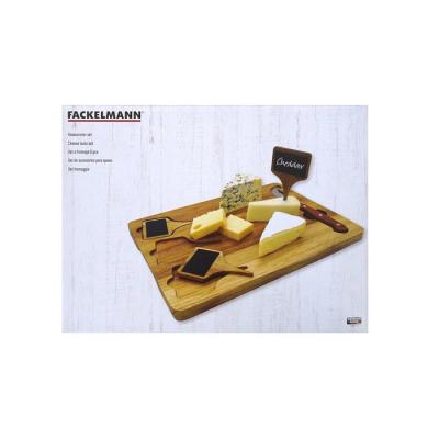 Plateau a fromage - FACKELMANN - Avec ardoises + couteau a fromage - 32 x 23 cm - Bois Plateau a fromage - FACKELMANN - Avec ardoises + couteau a fromage - 32 x 23 cm - Bois