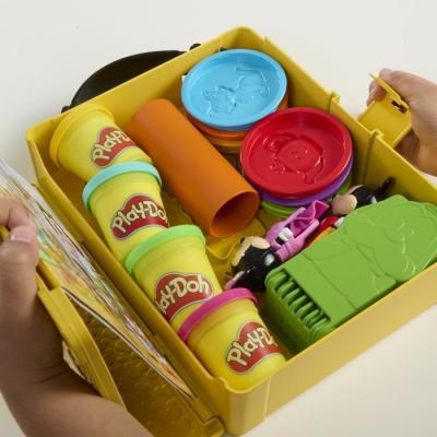 Play-Doh Disney Junior Crée Une Histoire, Coffret de pâte a Modeler portatif, Loisirs créatifs, des 2 ans