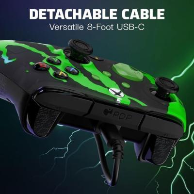 Manette de jeu - Xbox - Rematch Glow Advanced - Filaire - Jolt Green - PDP