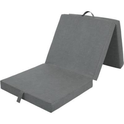 Chauffeuse pliante multi-positions - SAMBA - Mousse et tissu - Gris foncé - 190 x 70 x 9 cm