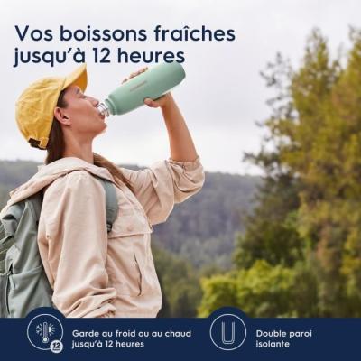 Bouteille isotherme SODASTREAM - Fizz&Go Cool - Capacité 0,9L - Acier Inoxydable - Bleu
