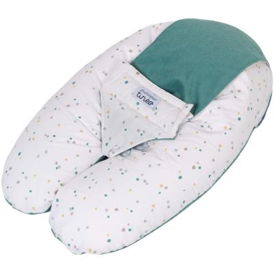 Coussin de maternité 3-en-1 - TINEO - MULTIRELAX - Tissu éponge - Vert / Pois