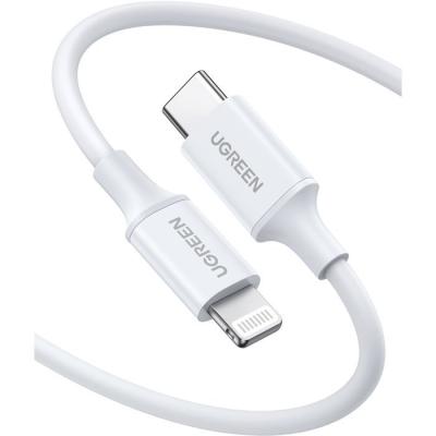Câble Lightning - UGREEN - Silicone - USB-C - 1 m - Blanc