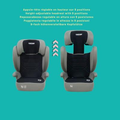 Siege auto - NANIA - Bogota - Groupe 2/3 - I-size - 100/150 cm - Isofix - 4 a 12 ans - Tetiere réglable - Noir